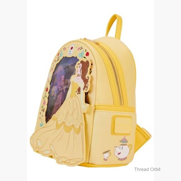Lenticular Mini Backpack with Adjustable Straps, Vegan Leather, 9x10.5x4.5 main image 5
